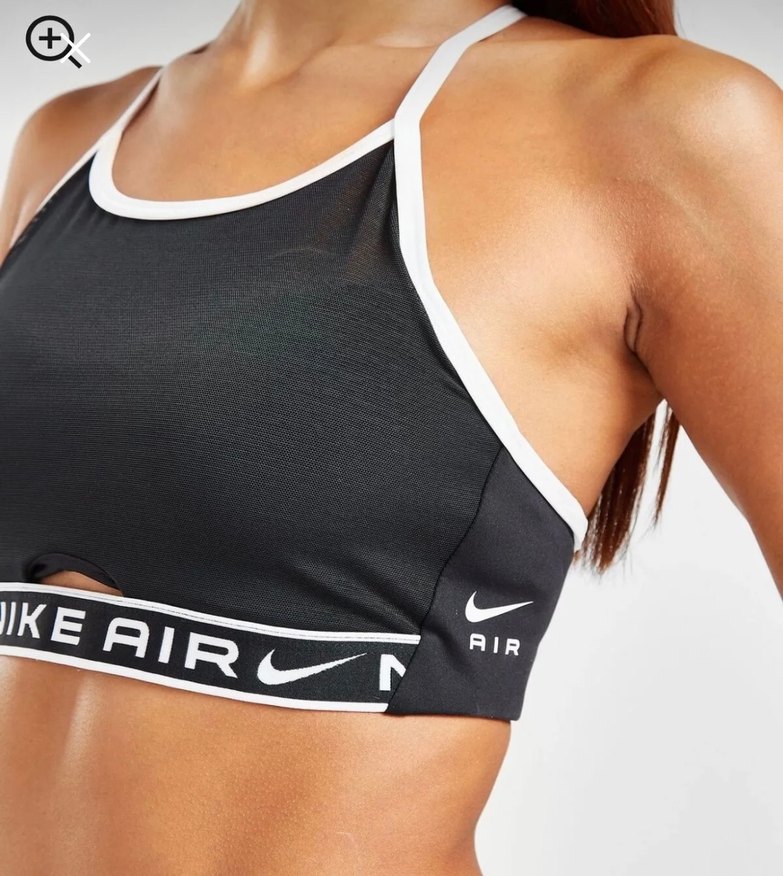 Nike Air Siyah Baskılı Spor Sütyeni - Görsel 2
