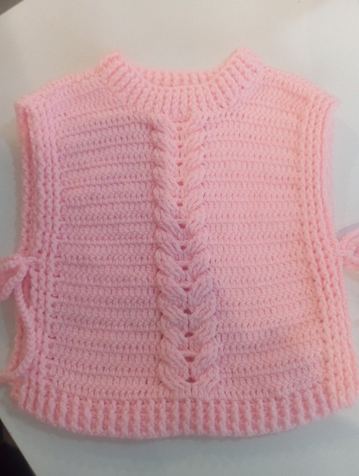 Kız Çocuk Pembe Örgü Süveter - Görsel 3