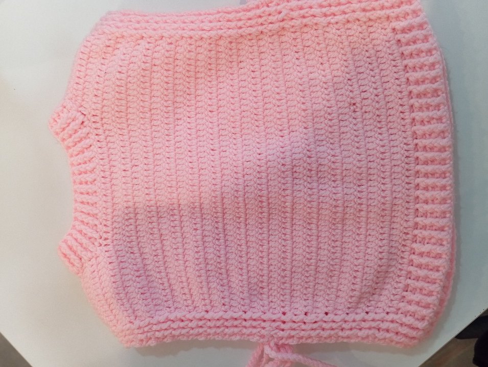 Kız Çocuk Pembe Örgü Süveter - Görsel 4