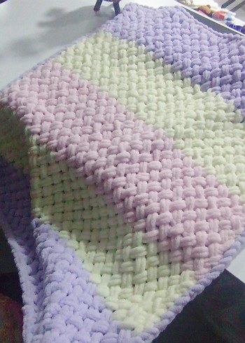 El örgüsü Çok Renkli Bebek Battaniyesi - Görsel 3