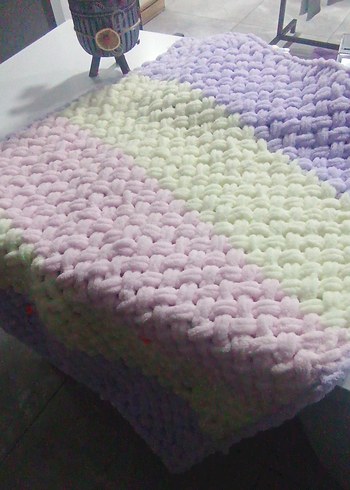 El örgüsü Çok Renkli Bebek Battaniyesi - Görsel 4