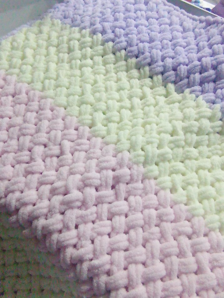 El örgüsü Çok Renkli Bebek Battaniyesi - Görsel 2