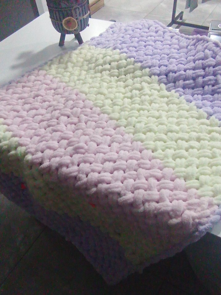 El örgüsü Çok Renkli Bebek Battaniyesi - Görsel 4