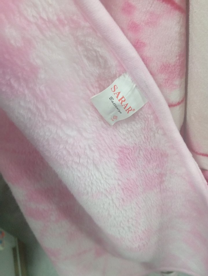 Kız Çocukları için Pembe Desenli Tek kişilik battaniye - Görsel 4