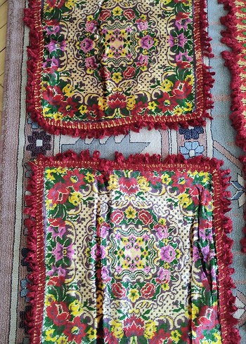 Antika Kilim Desenli İpek Duvar Halısı (1.20x1.20m)) - Görsel 5