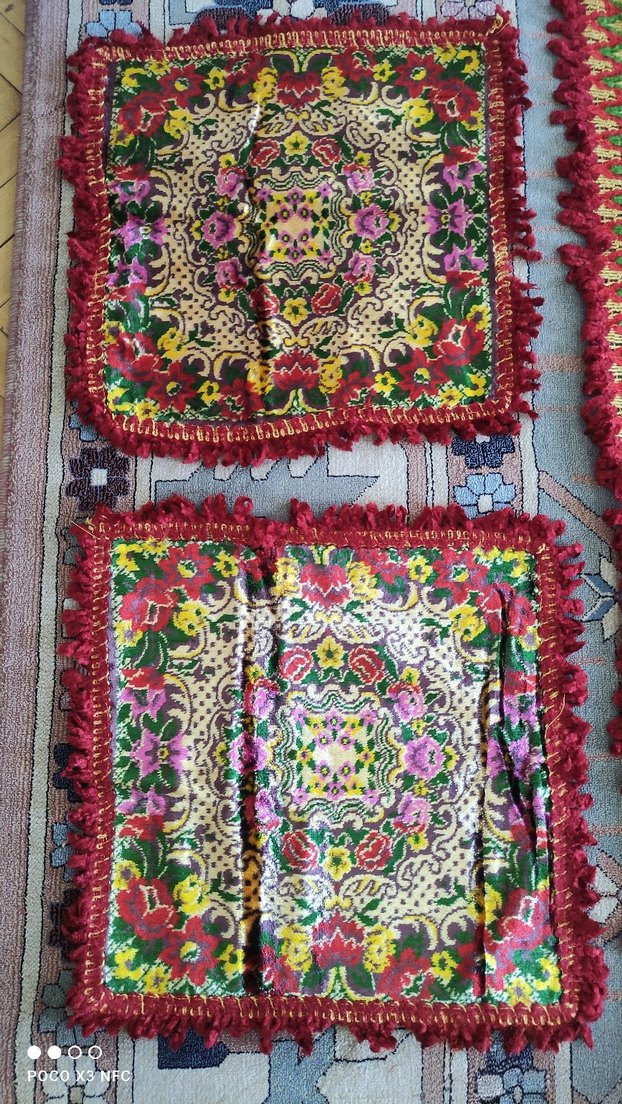 Antika Kilim Desenli İpek Duvar Halısı (1.20x1.20m)) - Görsel 5
