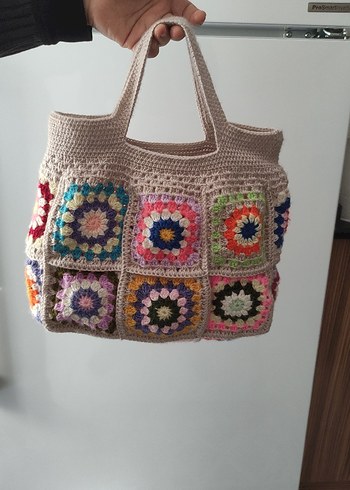 Renkli Örgülü El Çantası - Görsel 2