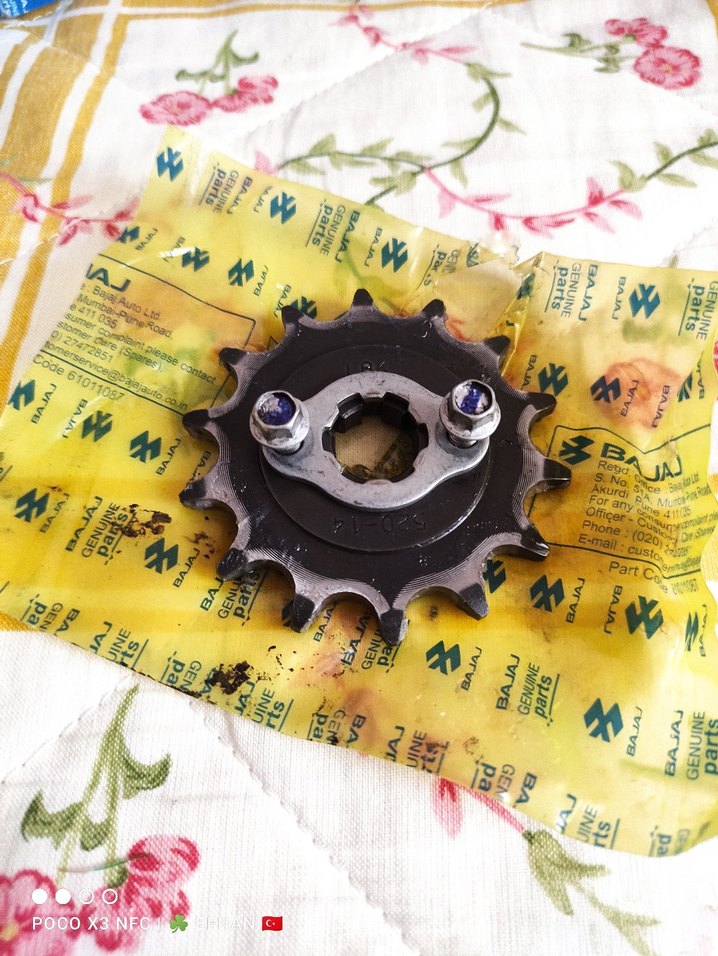 NS 200 yada RS 200 için orijinal 14 lü ön dişli - Görsel 2