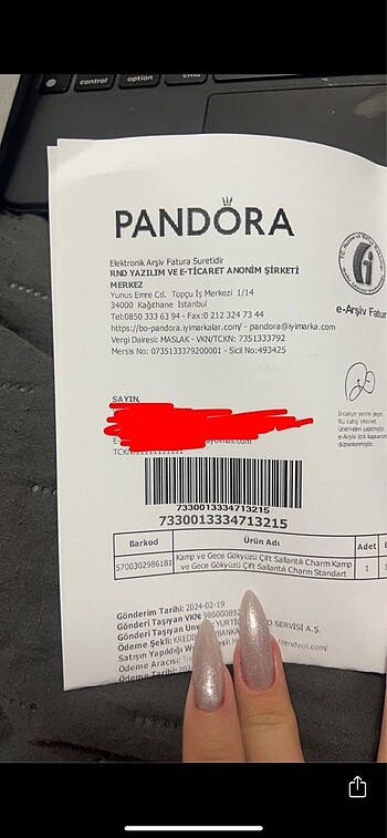  Beden gri Renk pandora charm