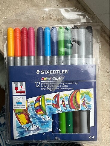 Staedtler keçeli kalem iki uçlu
