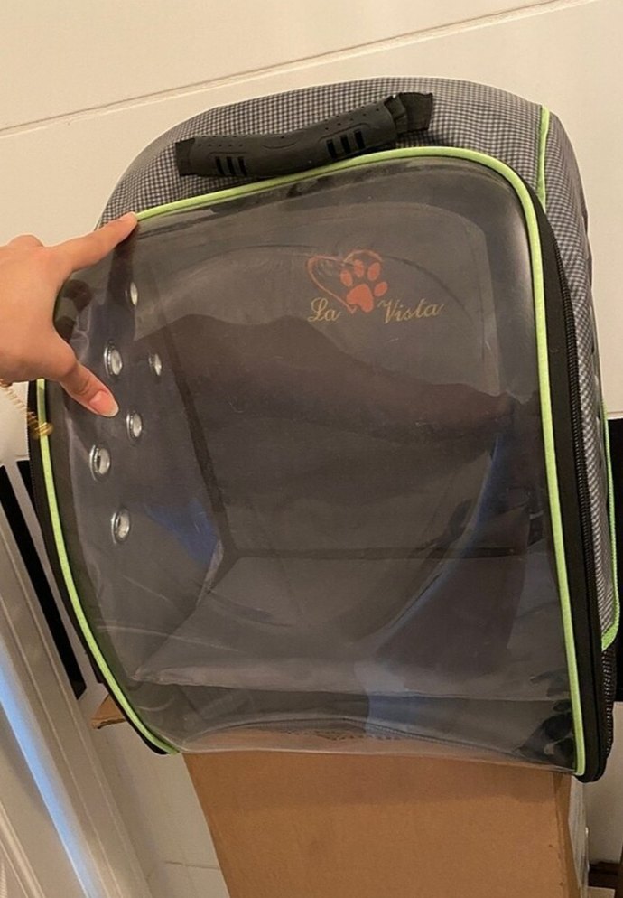 XXL Şeffaf Ön Paneliyle yanları cepli Kedi Taşıma Çantası - Görsel 2