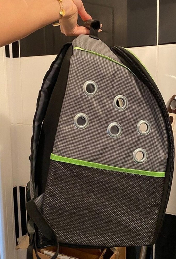 XXL Şeffaf Ön Paneliyle yanları cepli Kedi Taşıma Çantası - Görsel 3