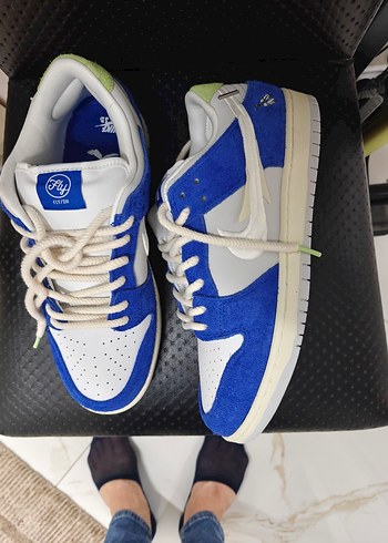 Nike x Fly Streetwear SB Dunk Low "Gardenia" sneakers - Görsel 6