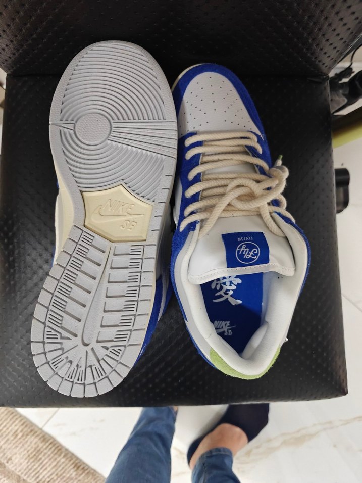 Nike x Fly Streetwear SB Dunk Low "Gardenia" sneakers - Görsel 3