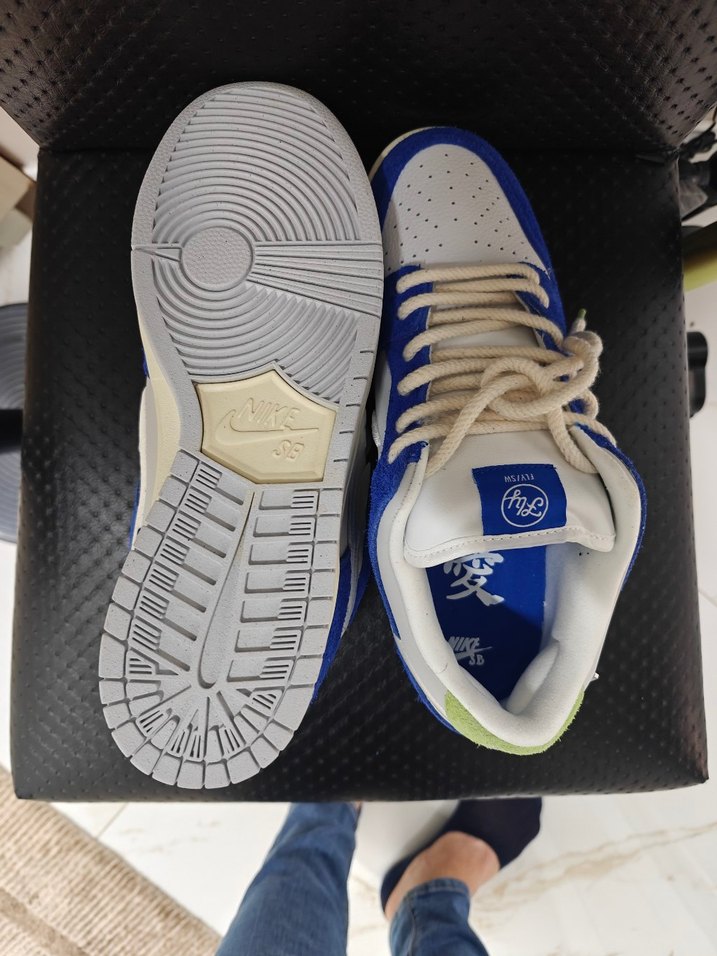 Nike x Fly Streetwear SB Dunk Low "Gardenia" sneakers - Görsel 4