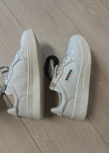 Kyoto gerçek deri Beyaz Bağcıklı Kadın Sneaker - Görsel 8