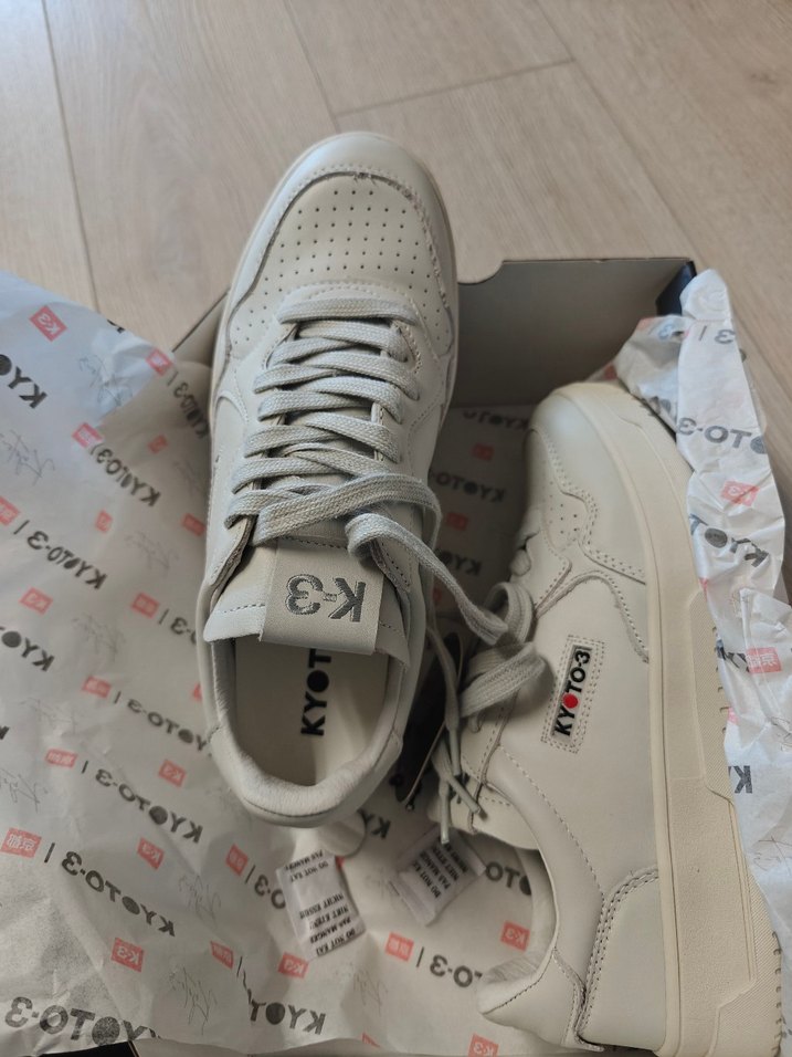 Kyoto gerçek deri Beyaz Bağcıklı Kadın Sneaker - Görsel 5