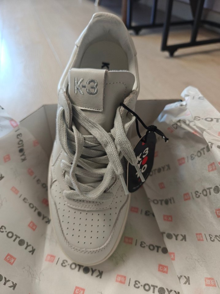 Kyoto gerçek deri Beyaz Bağcıklı Kadın Sneaker - Görsel 3