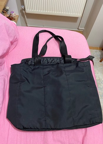 Fermuarlı Siyah Kadın Spor Çanta