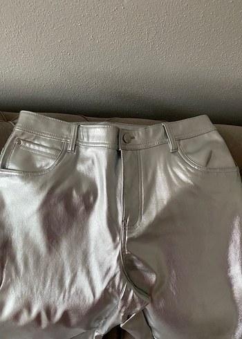Gri Parlak pantolon - Görsel 3