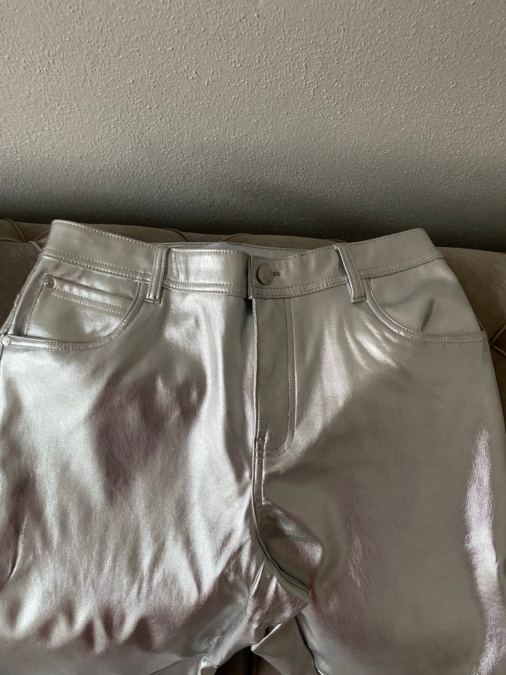 Gri Parlak pantolon - Görsel 3