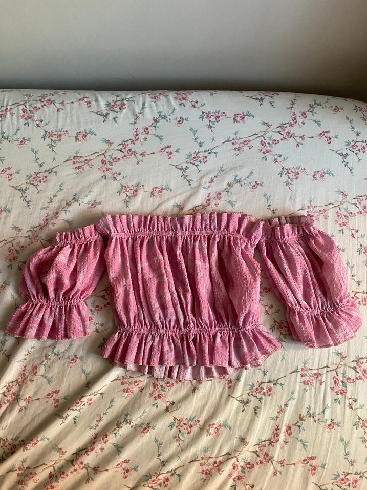 Pembe Volanlı Bohem Bluz - Görsel 2