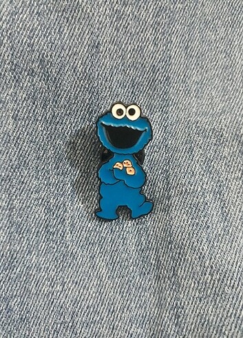 Cookie Monster Kurabiye Canavarı Metal Rozet Pin Broş