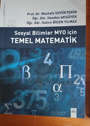 Sosyal Bilimler MYO için Temel Matematik Kitabı