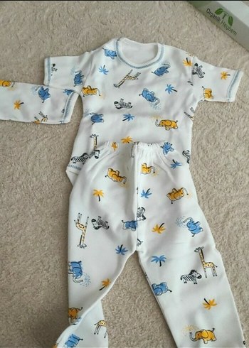 Nakışlı Beyaz Bebek Hastane Kıyafeti Seti - Görsel 7