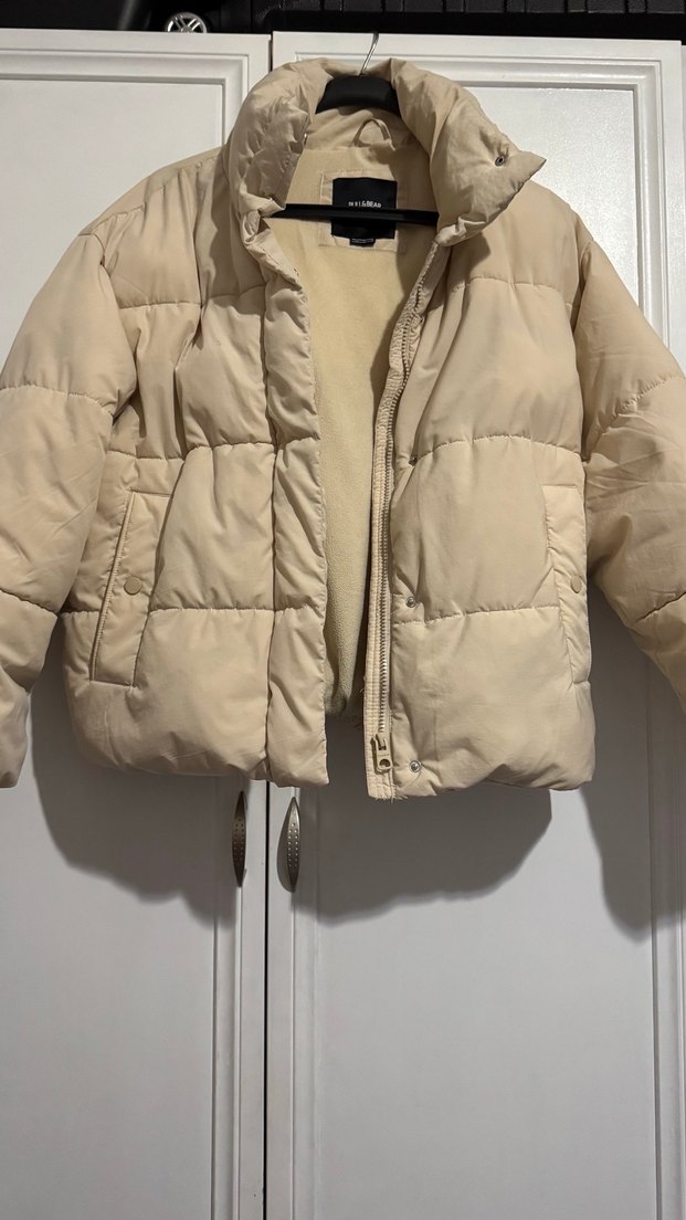 Bej Kadın şişme mont - Görsel 2