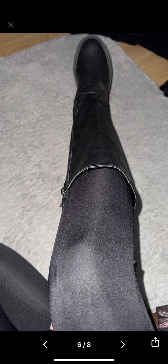 Siyah Deri çizme - Görsel 4