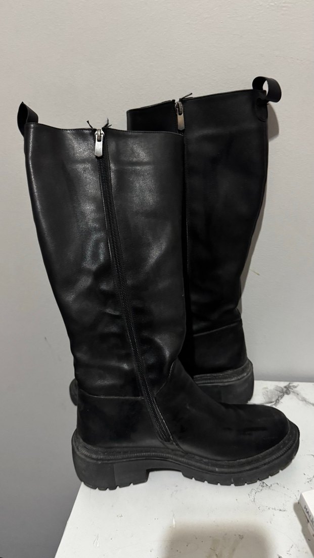 Siyah Deri çizme - Görsel 2