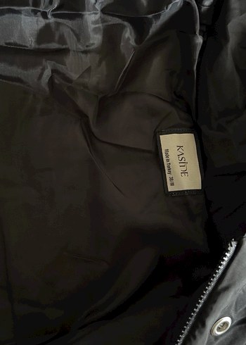 Siyah Fermuarlı Kadın şişme mont - Görsel 3