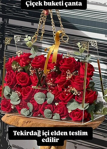 Çiçek buketi çanta - Görsel 4