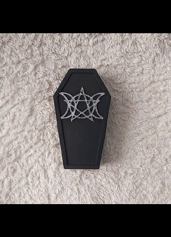 Accessorize Siyah&Gümüş Pentagram Tabut Kutu