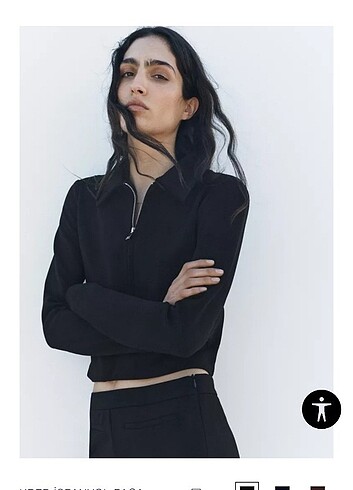 Zara İspanyol Paça Pantolon L/Fermuarlı Ceket M