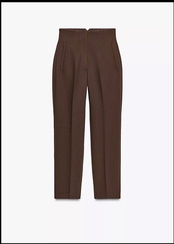 Zara Kadın Kahverengi YÜKSEK BEL PANTOLON - Görsel 3