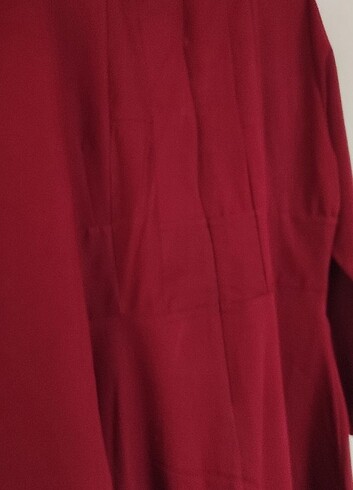 48 Beden bordo Renk Elbise