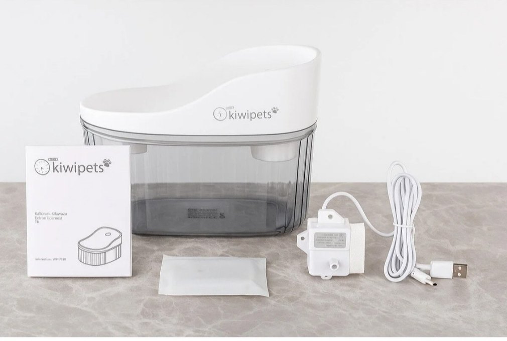 Okiwipets Beyaz Kedi Su Kabı - Görsel 3