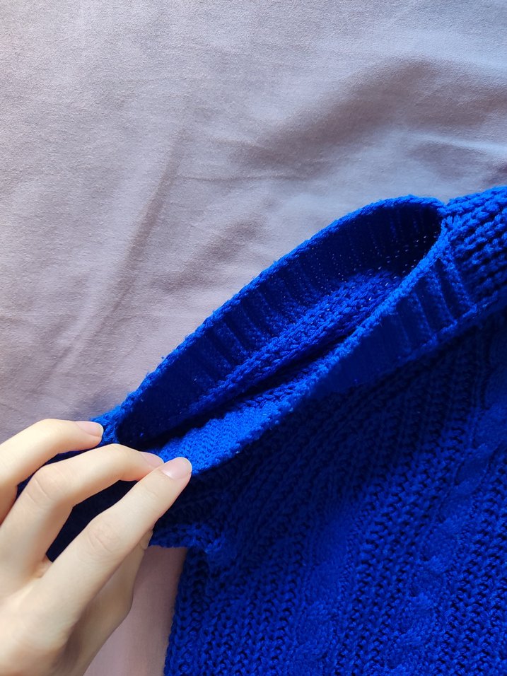 Mavi Kadın Örme Uzun Kollu Kazak - Görsel 2