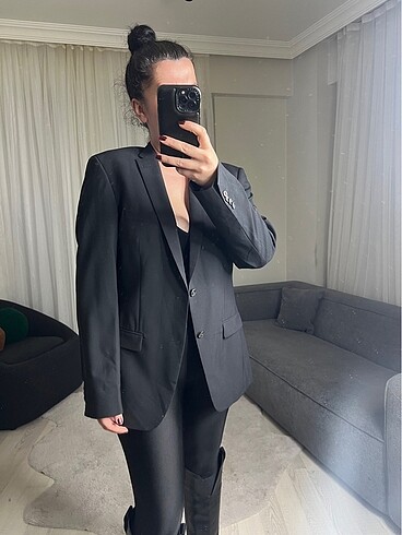 m Beden siyah Renk Blazer ceket
