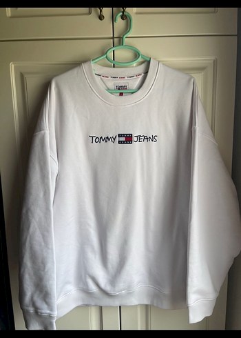 Tommy Jeans Beyaz Baskılı Sweatshirt