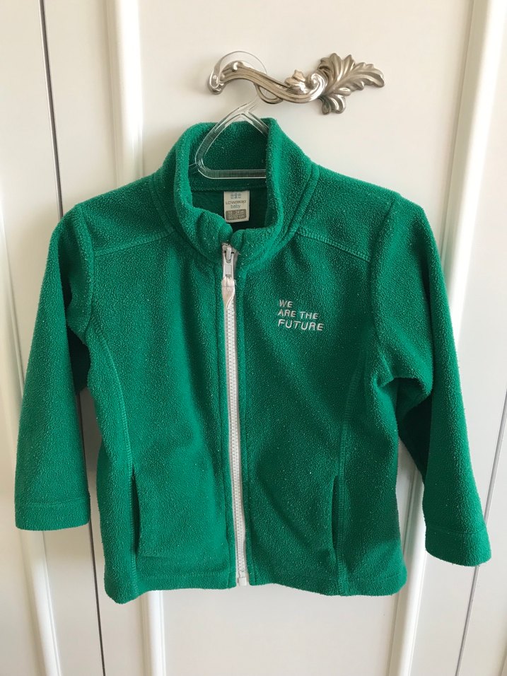 Yeşil Fermuarlı Erkek Çocuk Polar Ceket - Görsel 2