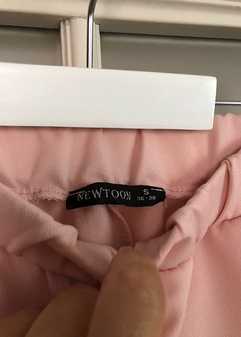 Pembe  Kadın Kumaş Pantolon - Görsel 2