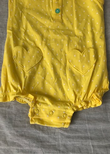 Sarı Düğmeli Kız Bebek Tulum - Görsel 3
