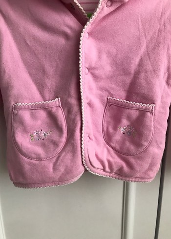 Kız Çocuk Pembe Kapüşonlu Mont - Görsel 2