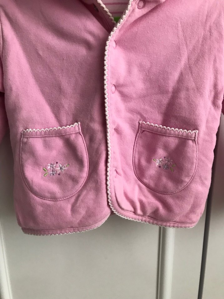 Kız Çocuk Pembe Kapüşonlu Mont - Görsel 2