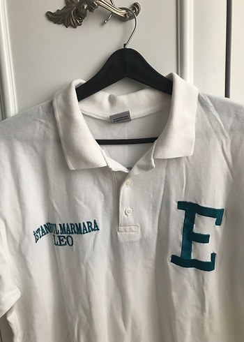 Beyaz Pamuklu Erkek Polo Tişört - Görsel 2