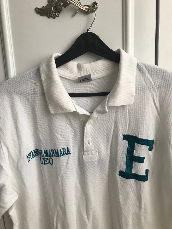 Beyaz Pamuklu Erkek Polo Tişört - Görsel 2