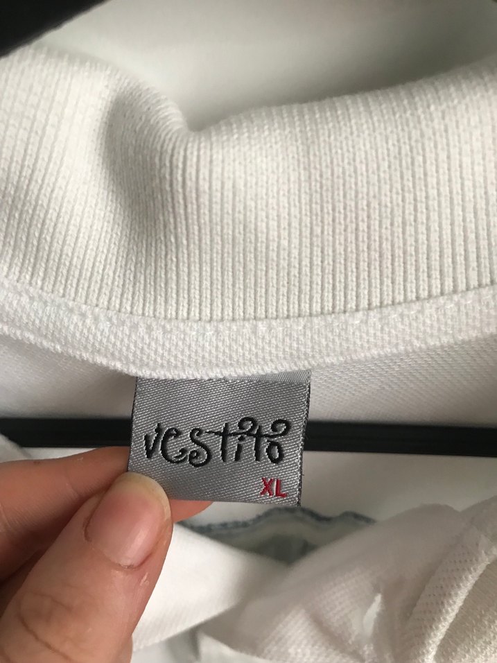 Beyaz Pamuklu Erkek Polo Tişört - Görsel 4